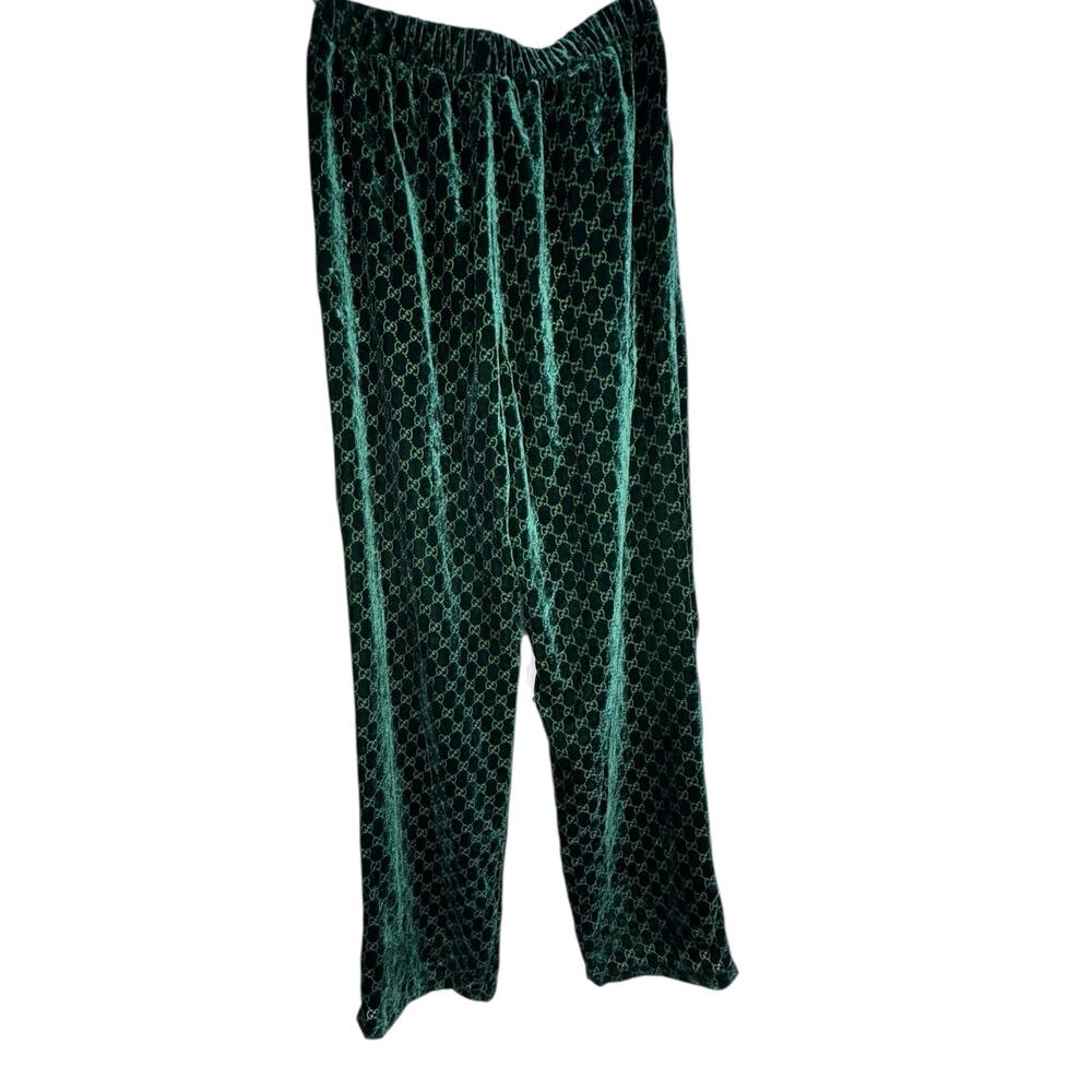 Gucci NWT Devore-velvet Track Pants in Green Size 44 (L) - Picture 4 of 11
